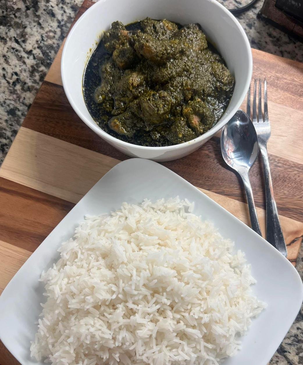 rice and cassava leaf